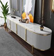 Image result for Modern Marble TV Stand