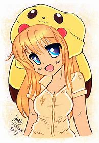 Image result for Anime Girl with Pikachu Hoodie
