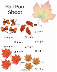 Image result for Free Printable Fall Math Worksheets