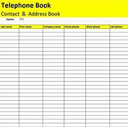 Image result for Phone Directory Template Excel