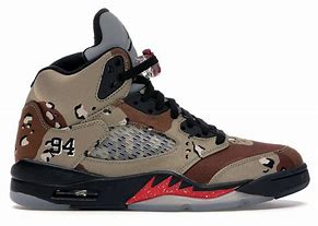 Image result for Jordan 5 Supreme Camo Vector