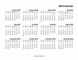 Image result for 2019 Yearly Calendar