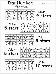 Image result for Color by Number Star Pre-K