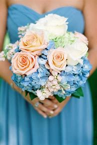 Image result for Rose Gold and Navy Blue Bridal Bouquets