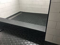 Image result for Black Marble Tile Curb