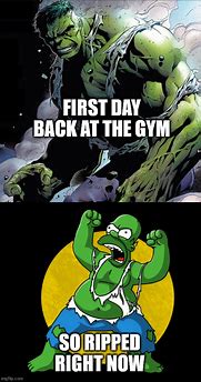 Image result for Back to the Gym Meme
