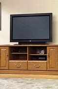 Image result for Oak Corner TV Stands for Flat Screens