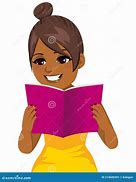 Image result for Black Woman Reading a Book Clip Art