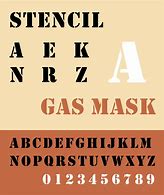 Image result for U.S. Army Stencil Font