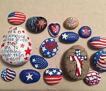 Image result for Heart American Flag On a Rock