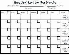 Image result for Monthly Reading Log Calendar