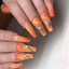 Image result for Orange Gel Nails Fall