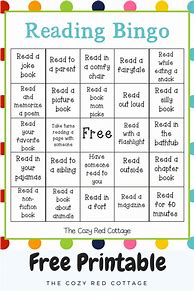 Image result for Reading Bingo for Kids