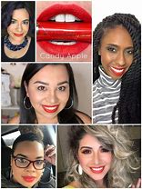 Image result for Women Wearing Candy Apple Red Lipstick