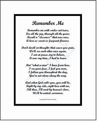 Image result for Remember Me Poem Short