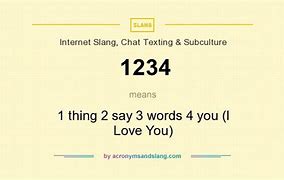 Image result for 1234 I Love You