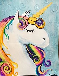 Image result for Unicorn Painting for Kids