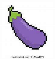 Image result for Eggplant Emoji Pixel Art