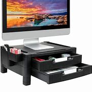 Image result for Monitor Riser with Drawer