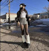Image result for A Skirt a Hoodie and Some Leg Warmers Cute