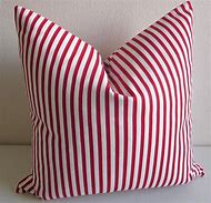 Image result for Red and White Striped Pillow Covers