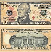 Image result for US 10 Dollar Bill