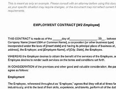 Image result for New Employee Contract Sample