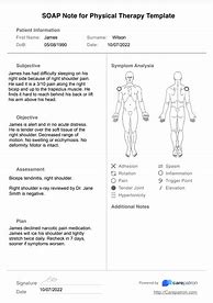 Image result for Physical Therapy Soap Note Template