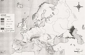 Image result for Europe Physical Map Black and White