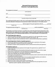 Image result for Sample Training Agreement Form