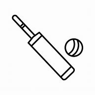 Image result for Cricket Bat and Ball Art