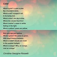 Image result for Color Senses Poem