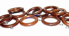 Image result for Wooden Curtain Rings with Clips