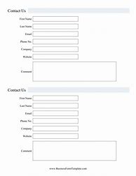 Image result for Contact Information Form Template