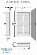 Image result for Standard Wall Mount Medicine Cabinet Sizes