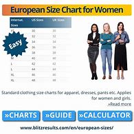 Image result for Eu Size Chart Women