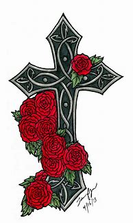 Image result for Rose Cross Clip Art