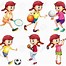 Image result for Girl Playing Sports Clip Art