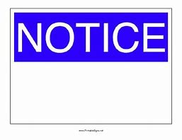Image result for Downloadable Notice Sign Template Word