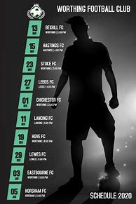 Image result for Soccer Schedule Poster