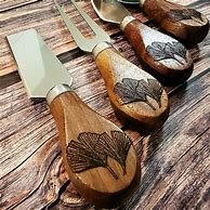 Image result for Wood Engraved Cheese Knife