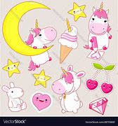 Image result for Cute Kawaii Unicorn Sticker