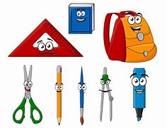 Image result for School Items Cartoon