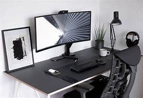Image result for Black Desk Setup