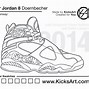 Image result for Jordan 8 Template Cut Out