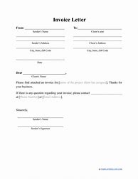 Image result for Letter Invoice Template Free