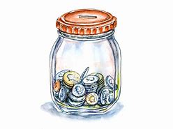 Image result for coins in a jar