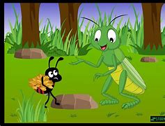 Image result for Ant and Grasshopper Cartoon