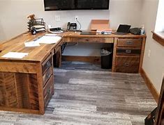 Image result for Rustic L-Shaped Desk