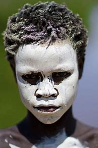Image result for Black Body White Face